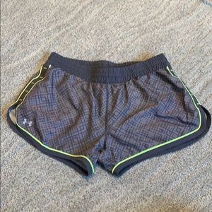 Under Armour running shorts.
